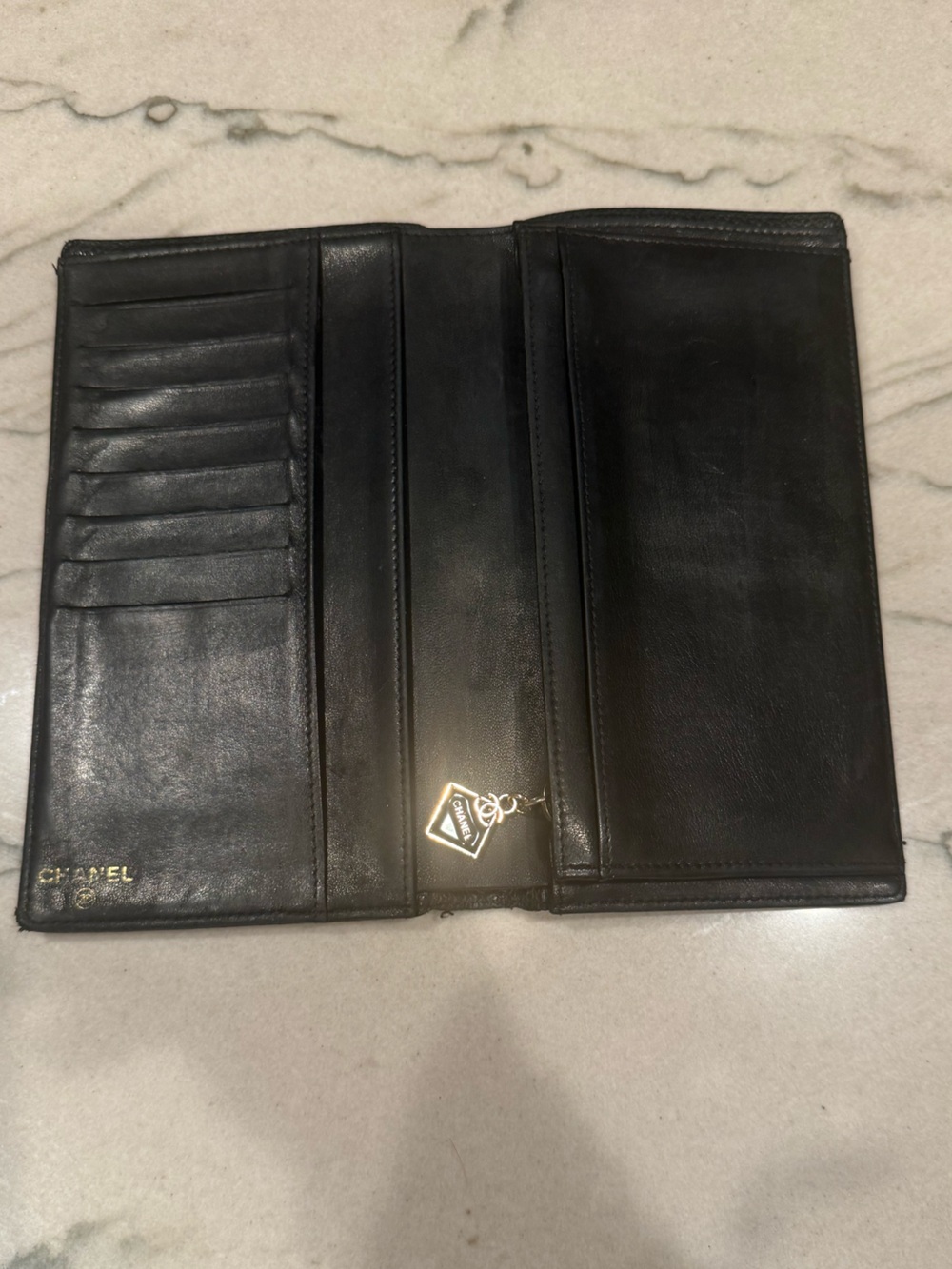 Chanel Black Caviar Leather CC Long Bifold Wallet Gold Hardware - Picture 6 of 16